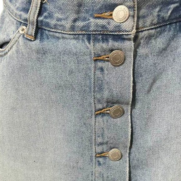 Victoria's Secret LondonJean Front Buttons Light Wash Mini Skirt - size … - Picture 8 of 13